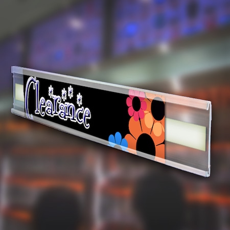 Azar Displays 2"H Clear C-Channel. 6-Foot Length, PK10 600082